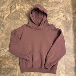 Abercrombie & Fitch Essential Oversized Popover Hoodie Sweatshirt Mauve S